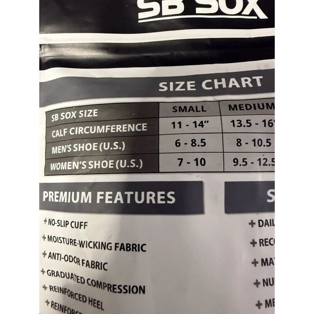 SB SOX compression socks 20-30 MmHg Black And Purple